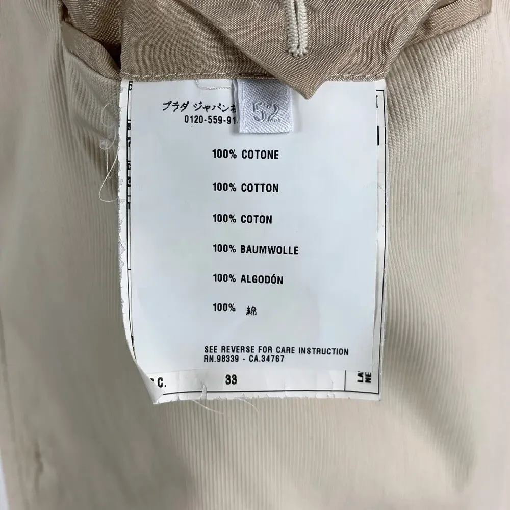 MIU MIU Size 42 Beige Cotton Single Button Sport Coat